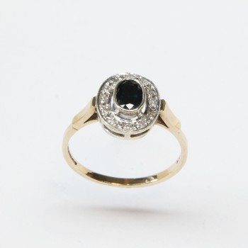 9ct Gold Sapphire/Diamond Ring